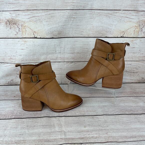 Kork Ease Joelle Womens Sz 9M Ankle Boots Booties Zip Tan - Picture 1 of 9